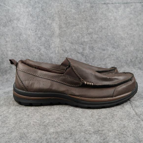 Faded Glory Shoes Mens 10 Casual Loafers Slip On Moc Toe Lightweight Brown - Picture 1 of 13